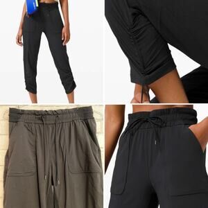 $118 Lululemon Beyond the Studio Crop Black sz 8